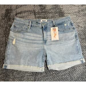 NWT DENIZEN from Levi's Women's Mid-Rise 5" Jean Light Wash Shorts, Size 14-W32